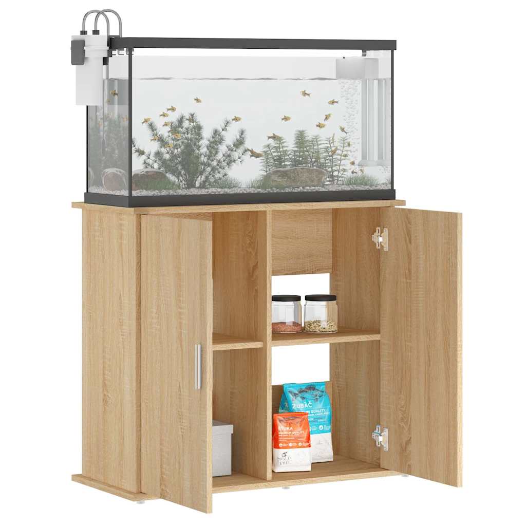 Aquarium Stand Sonoma Oak 81 x 36 x 73 cm Engineered Wood