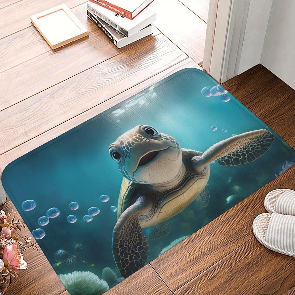 1PC Vintage Motorcycle Rider Kitchen Rug Non-Slip Door Mat Pop design Bathroom Rug Bath Mat Carpet for Home Sink Laundry Decor