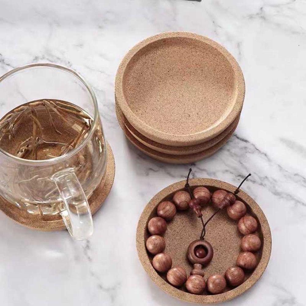 Tea Coffee Kitchen Accessories Non-slip Round Insulation Pad Cork Coasters Cup Holder Placemat