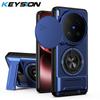 KEYSION Магнитный чехол для телефона VIVO X300 Ultra 5G Защита выдвижной крышки камеры Вертикальная подставка Кольцо 360° Ударопрочная задняя крышка