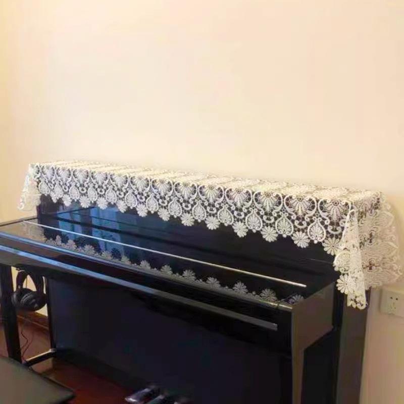 Европейская белая водорастворимая вышитая крючком скатерть Настольный флаг Тумба под телевизор Фортепиано Камин Чехол Рождественский свадебный декор