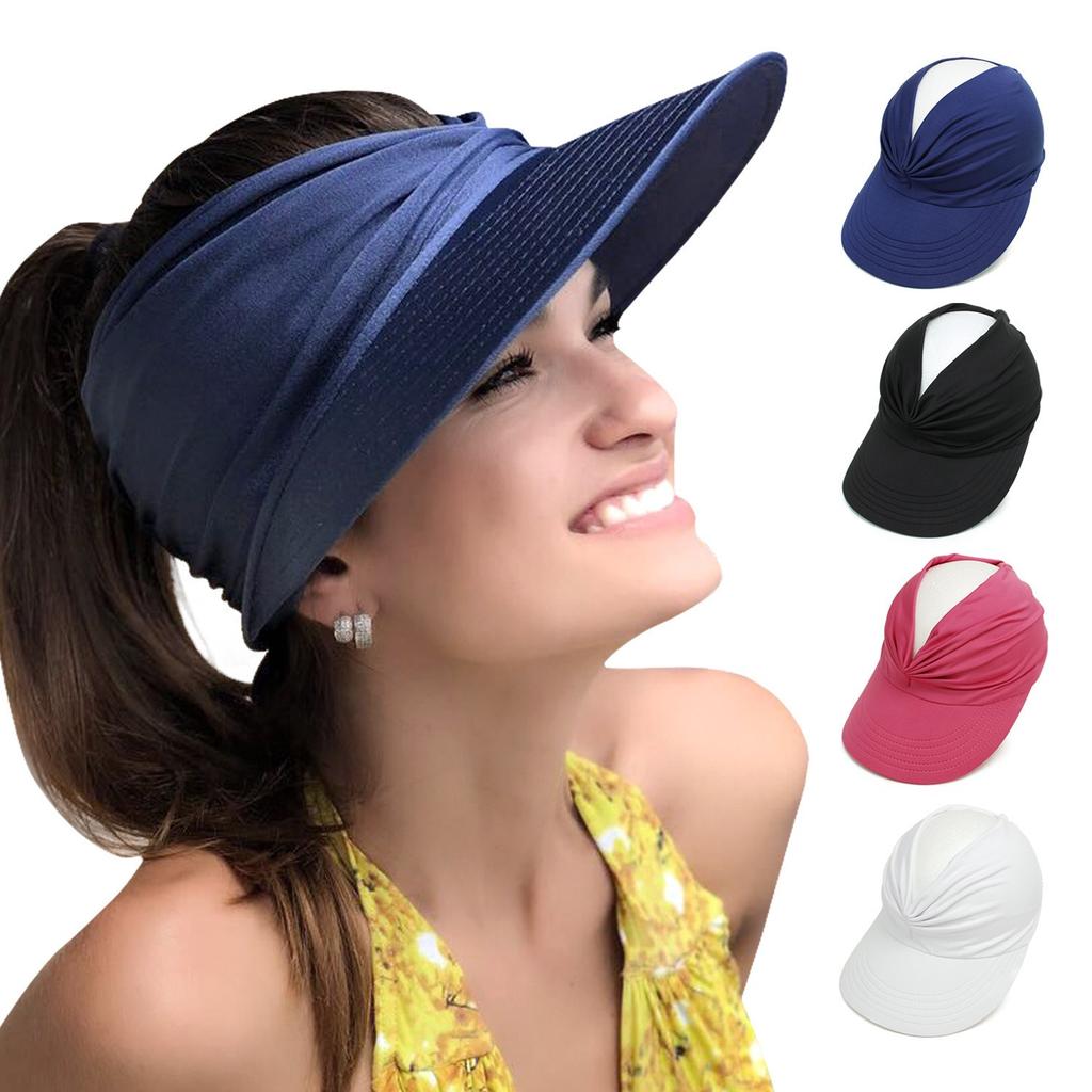 Fashion Summer Beach Hat Women's Sun Visor Sun Hat Anti-ultraviolet Elastic Hollow Top Hat New Casual Caps