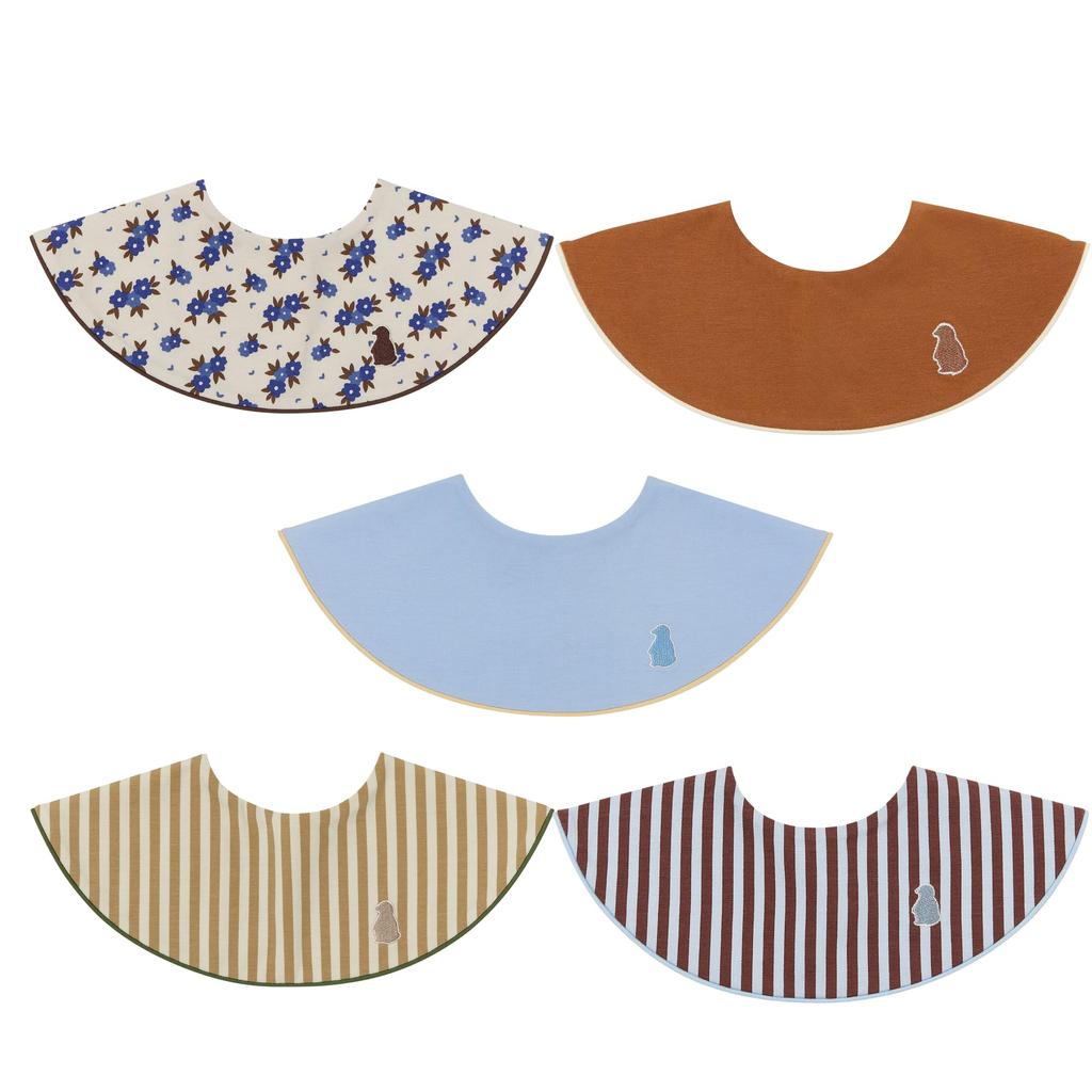 Konny Детский слюнявчик Детский Впитывающий и для Девочек и для Ребенка Детский Душ 5 Оранжевый Голубой Темно-синий [Konny] Набор, Слюнявчик, Вращающийся на 360°, Быстросохнущий, Простой,