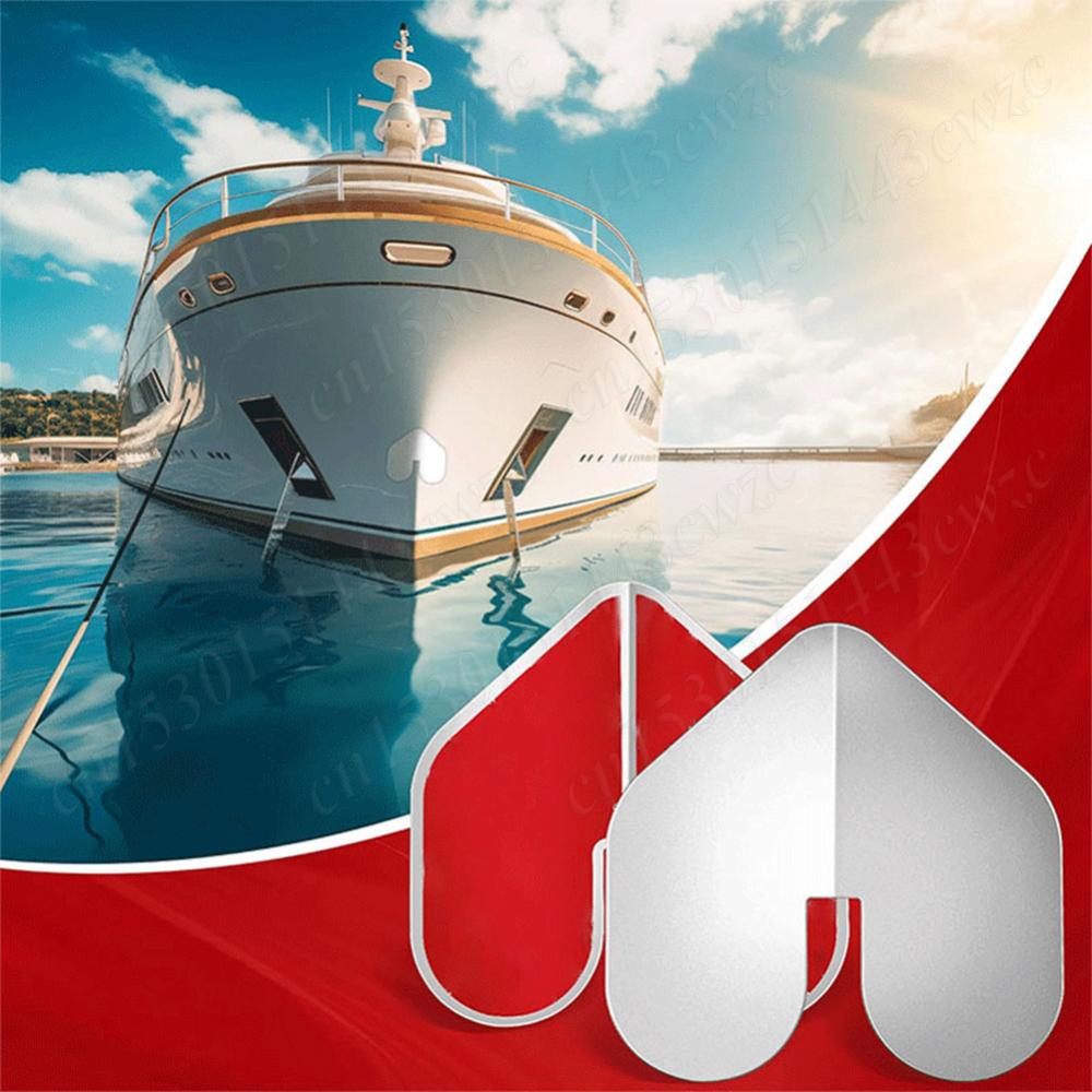 2-4Pcs Stainless Steel Boat Keel Guard with Adhesive Bow Guard Rust Proof Notched Bow Guard for Wear and Scratches Protection