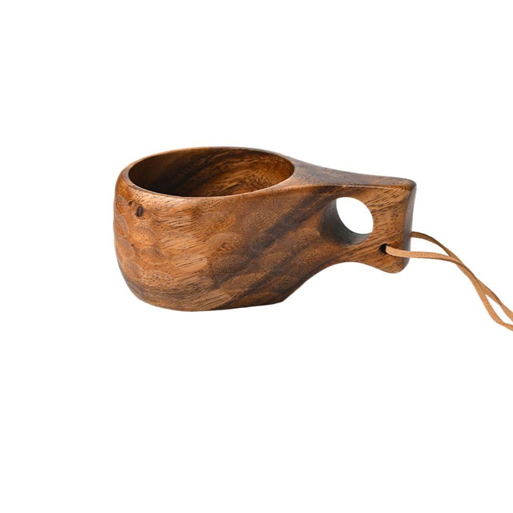 Wood Breakfast Cup Camping Handy Cup Acacia Wood Milk Cup Water Cup Breakfast Cup Turtle Shell