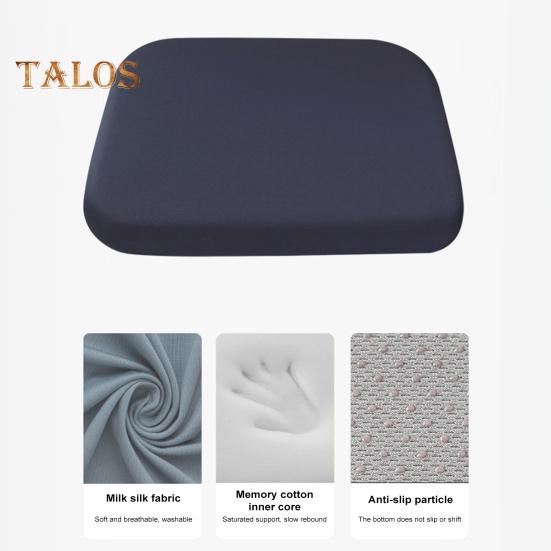 Подушка для сиденья из пеноматериала с эффектом памяти и завязками, медленный отскок, нескользящий моющийся чехол Fours Seasons, эластичный квадратный коврик для сидения в автомобиль, домашний офис