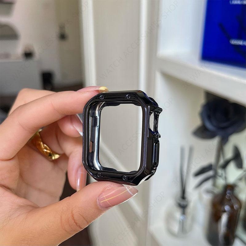 Чехол для Apple Watch Ultra 49 мм Мягкий ТПУ Защитный Бампер Чехол iWatch Серии 9 8 7 SE 6 5 4 40мм 41мм 45мм 44мм Корпус Часов