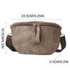 Dumpling Shape PU Leather Waist Bag Zipper Women Crossbody Bag Simple Chest Bag  Travel