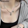 ANENJERY цирконовое ожерелье из бисера INS Стиль ожерелье с медведем для женщин и мужчин, цепочка на ключицу, ювелирные изделия, оптовая продажа