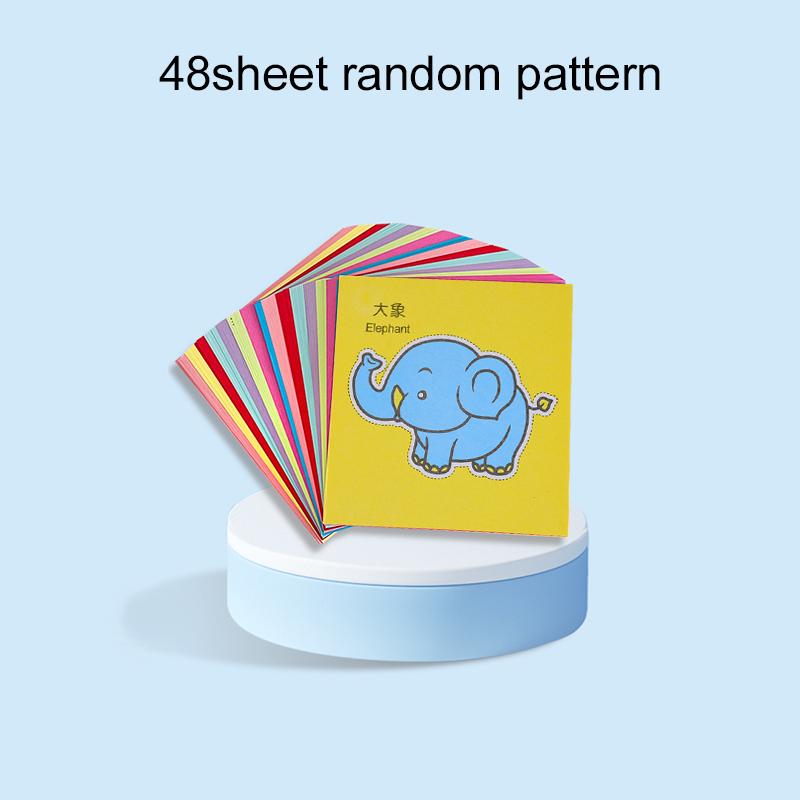 48/96 листов Детские игрушки для вырезания из бумаги Игрушка для раннего развития Цветная бумага Ручная роспись Художественные принадлежности Поделки для детей TMZ
