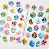 50 Fairy Tale Mermaid Princess Transparent Stickers Children's Reward Stickers DIY Photo Frame Glass Bottle