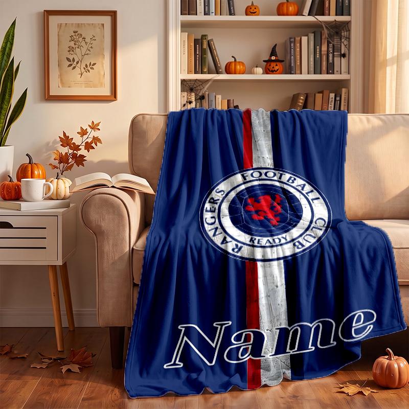 rangers fc Custom Flannel Blankets Soft Warm Cozy Throws for Home Decor Holiday Gifts