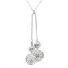 Necklace - LOVA LOLA VAN DER KEEN - 4 Balls - 925 Sterling Silver - White Crystals - 42 Cm