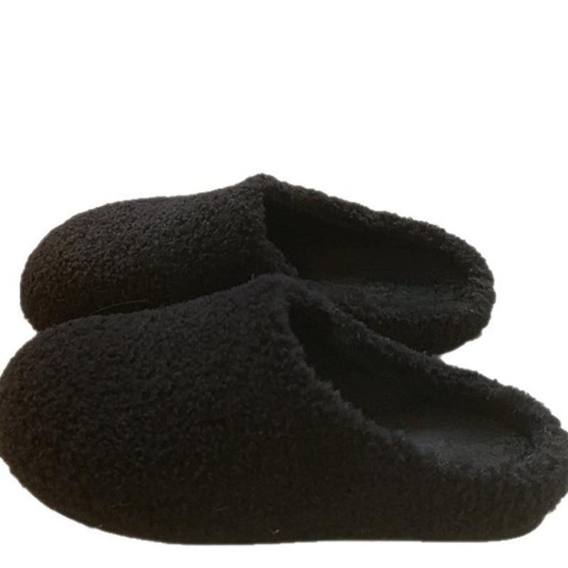 Женская верхняя одежда с плоской подошвой, полутапочки, теплые хлопковые тапочки, женская обувь