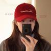 Embroidered Corduroy Baseball Cap With Letter Design For Casual Winter Wear