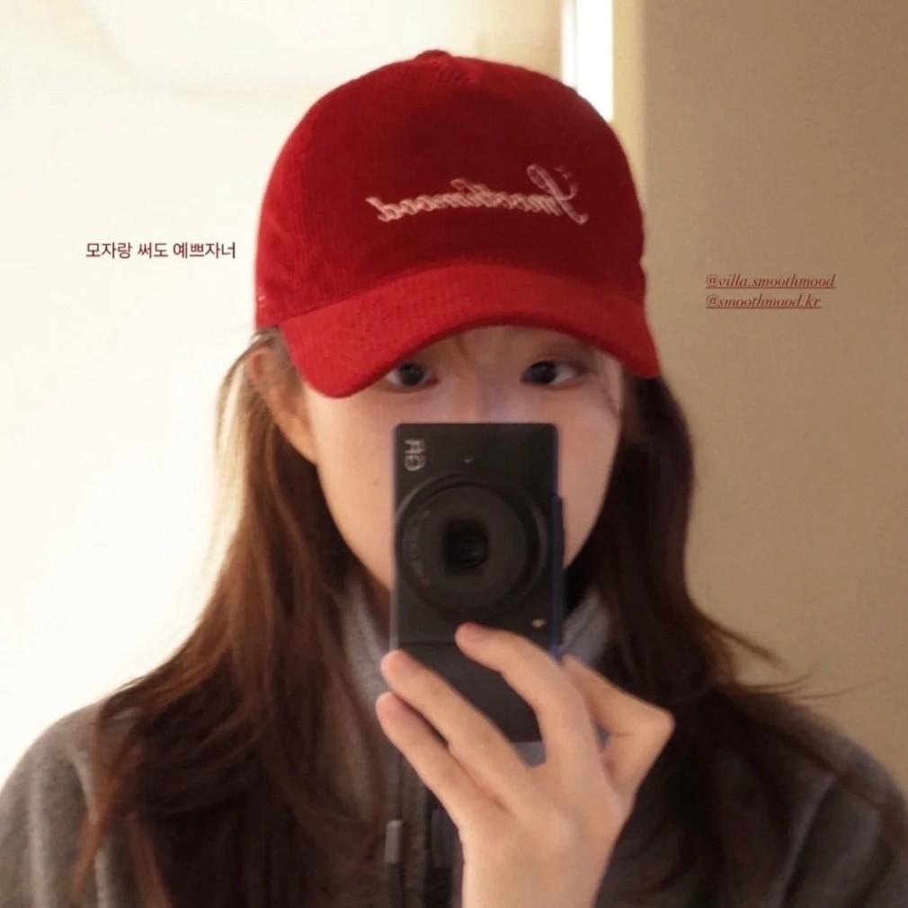 Embroidered Corduroy Baseball Cap With Letter Design For Casual Winter Wear