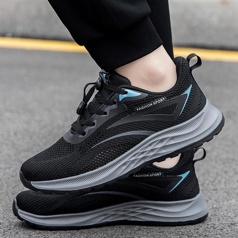 Summer Comfortable Lightweight Walking Shoes Single Mesh Breathable Casual Fashion Women's Shoes Non-slip Wearable Men's Sports Shoes