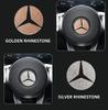 Наклейка-эмблема на руль автомобиля, Алмазные аксессуары для Mercedes Benz AMG W205 W211 W212 W213 X253 W166 W167 W117 W247 W176