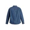 Levis Solid Color Button Square Neck Denim Long Sleeve Shirt Women Shirts Blue 16786-0016