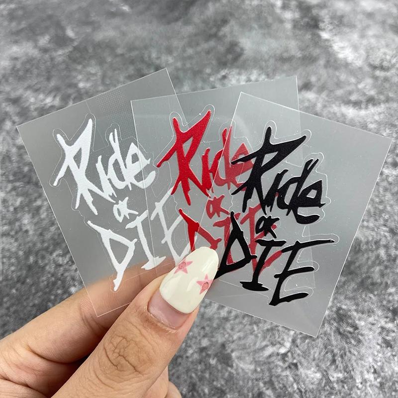1 шт. Наклейка на мотоцикл 'Ride or Die', водостойкая, для самостоятельного нанесения, на бак, шлем, раму дорожного велосипеда, руль, виниловая декаль