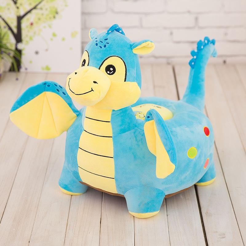 Ленивый детский плюшевый диван-животное: Куклы динозавр, жираф, слон