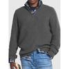 Autumn Winter Men's Zipper Knit Long Sleeves Thin Cashmere Fashion Top Sweater Coat
