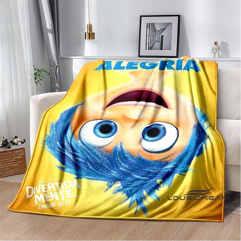 The Inside Out 2 Cartoon-themed Cute Printed Blanket Is A Warm and Cozy Gift Suitable for Both Adults and Children.