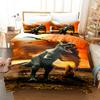 Jurassic Age Dinosaur Bedding Set For Kids, Duvet Cover, Pillow Shams, Microfiber Fabric, Boys Bedroom Decoration, T-Rex Raptors