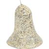 White Sisal Bell with Silver Glitter