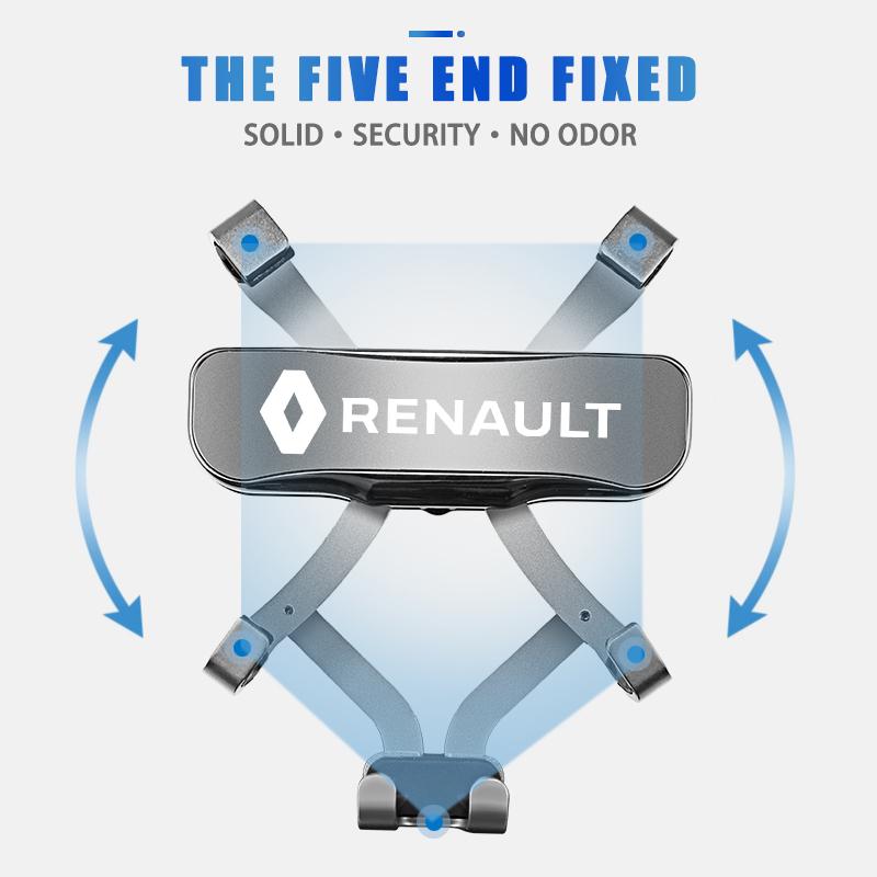 2026 Hot For Renault Hub Caps Car Phone Holder 360 Rotation Gravity Auto Grip Bracket For Renault Megane 2 3 4 Twingo Clio Talis