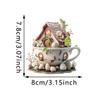 Cartoon Bunny Egg House Coffee Mug Decoration Easter Coffee Cup 2D Acrylic Ornaments 2026 Spring Home Party Supplies