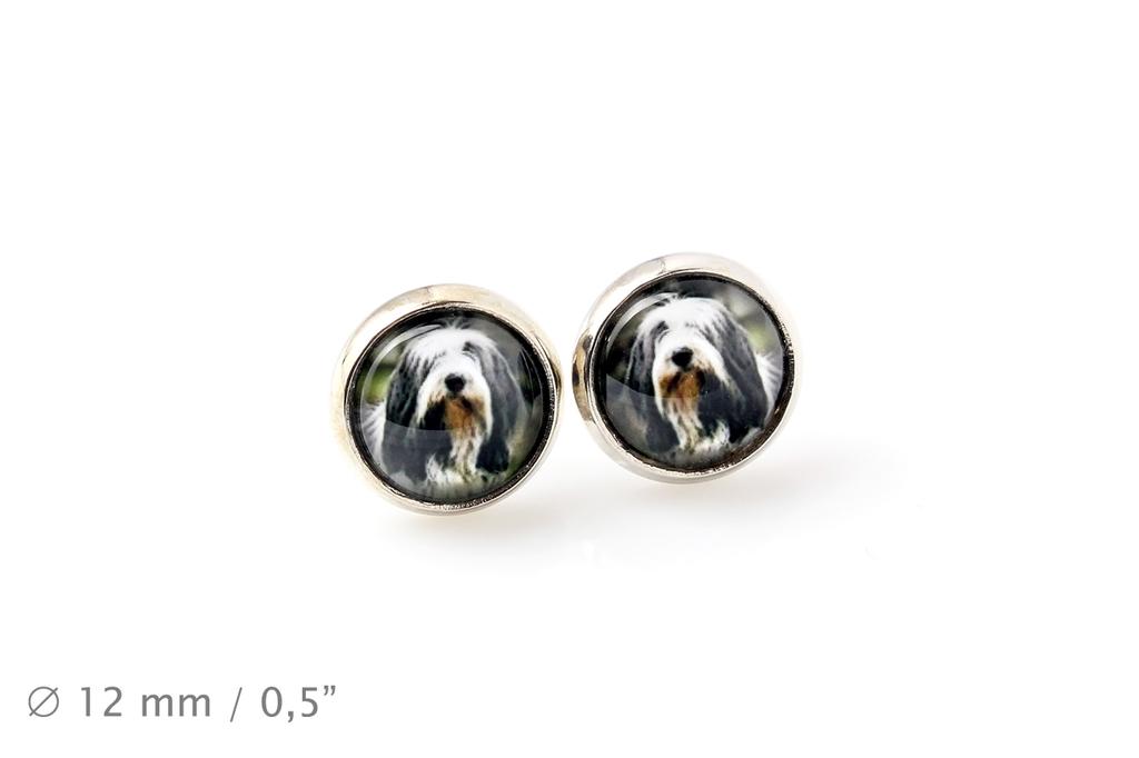 Bearded Collie, Highland Collie, Mountain Collie – Earrings your photo handmade, own photo | Art-Dog