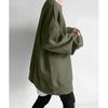 [Nune] Big Silhouette Sweatshirt Ladies Pullover Relaxing Casual Body Shape Cover Tops Spring Autumn Plain Color Resort Trip Relax Room Wear