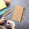2026 Best!! Bamboo Cover Notebook for Note Taking 1Set with Sturdy Spiral Binding