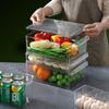 Пластиковый контейнер для хранения пищевых продуктов с крышкой для холодильника/морозильной камеры - Прямоугольный контейнер для фруктов и овощей
