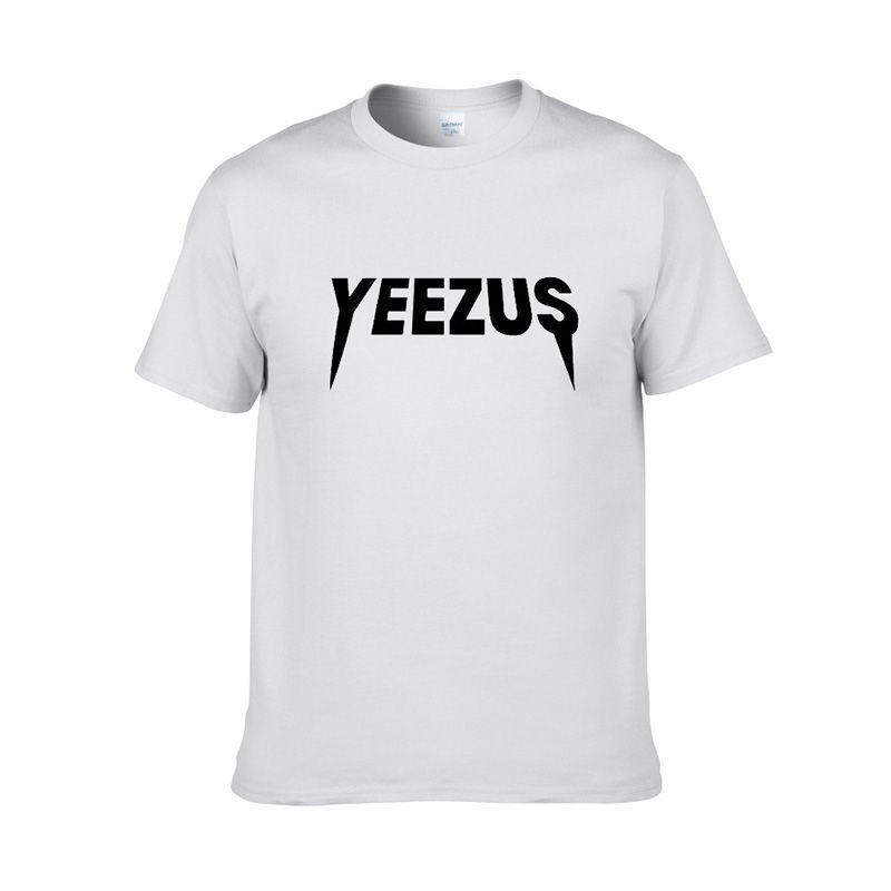 Классическая мужская футболка с коротким рукавом с надписью Yeezus из премиальной смесовой ткани