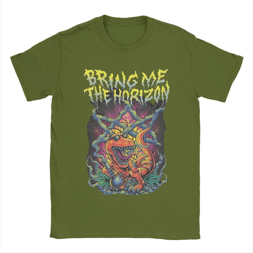 BMTH Динозавр Bring Me The Horizons Футболка Летняя Чистая Для Мужчин Хип-Хоп Дизайн Футболка С Коротким Рукавом Эстетичная Одежда