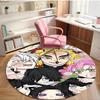 Demon Slayer Print Round Rug, Washable Floor Carpet, For Entryway Dorm Laundry Room Office Study, Home Decor Birthday Christmas Gift