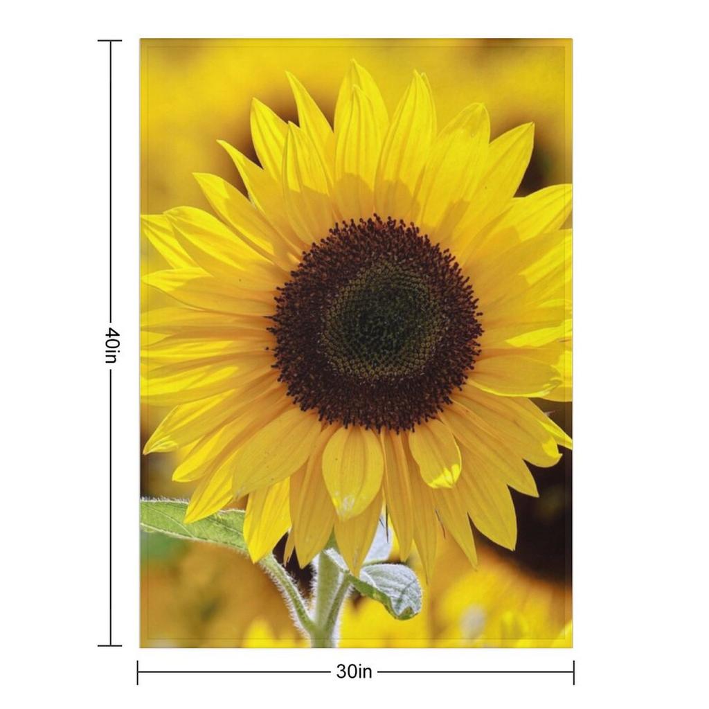 Sunflower Throw Blanket Warm Kid'S Soft Personalized Gift Blankets