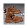 Four Seasons British Style High Top Waterproof Men's Side Zipper Comfortable Warm Leather Shoes Flat Ankle Boots