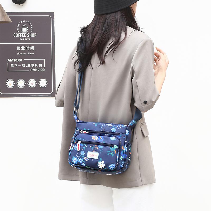 Сумка через плечо из нейлоновой ткани с принтом, легкая сумка через плечо для женщин