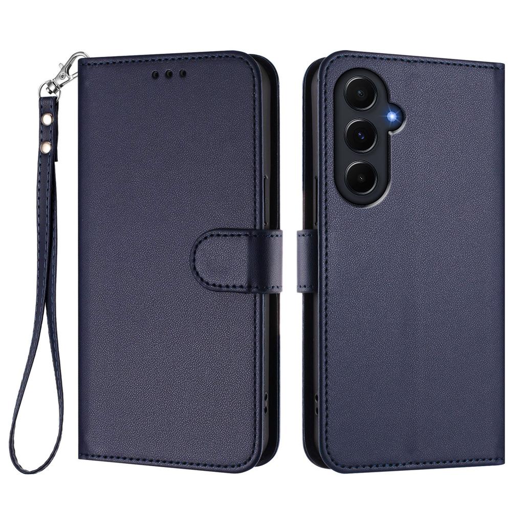 For Samsung Galaxy A55 5G Leather Case Wallet Stand Phone Cover with Wrist Strap