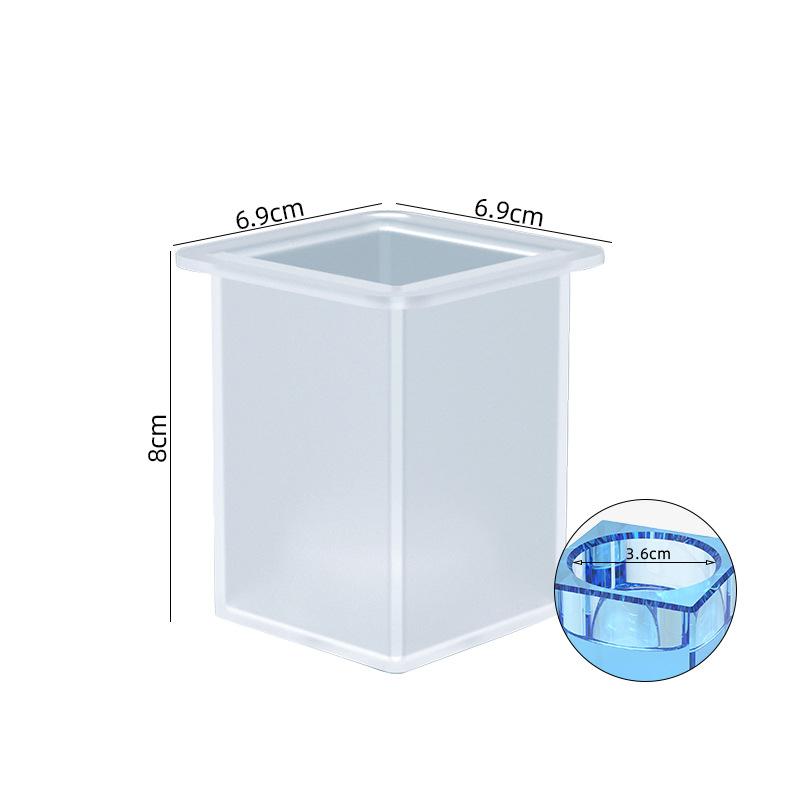 DIY кристаллическая форма для эпоксидной смолы, форма для свечи, квадратный подсвечник, качели, настольная ювелирная силиконовая форма