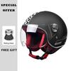 AD Retro Harley Электромобиль Шлем Мужчины Женщины Открытый Шлем Езда на Мотоцикле Мотоцикл Шлемы-Джеты Все Сезоны Универсальный