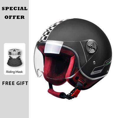 AD Retro Harley Электромобиль Шлем Мужчины Женщины Открытый Шлем Езда на Мотоцикле Мотоцикл Шлемы-Джеты Все Сезоны Универсальный