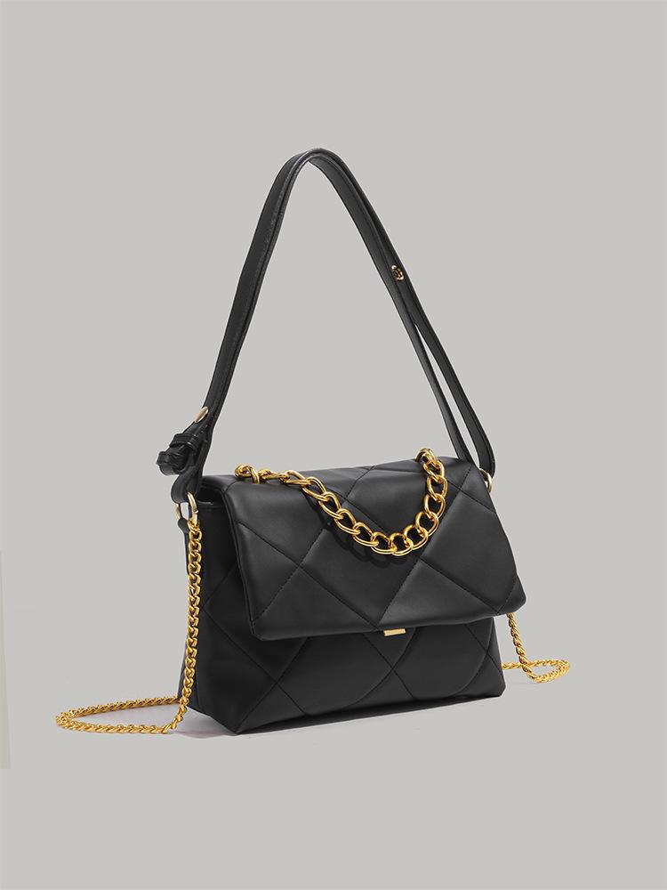 Bag Women's 2025 New Casual Fashion Versatile Niche Design Rhombus Premium Sense Shoulder Bag Commuter Oblique Span Bag