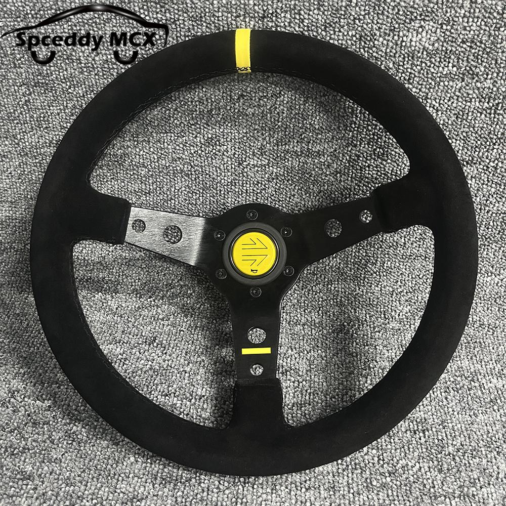 Universal 14inch Concave Racing Sports Steering Wheel Car Rally JDM Drifting Steering Wheel