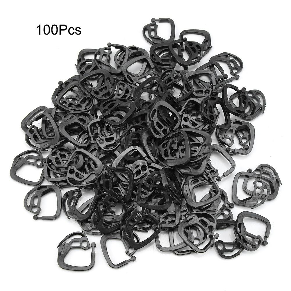 100 шт. крючков для сетки затенения, пластиковые крючки для подвешивания тканевых аксессуаров для теплиц