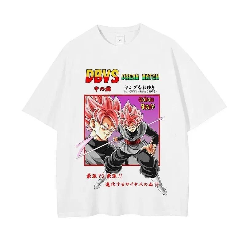 Dragon Ball 40-летие Сон Гоку 100% Хлопок Аниме Принт Футболка Большой Размер Повседневная Уличная Одежда Унисекс Y2k 2026 Новое Лето