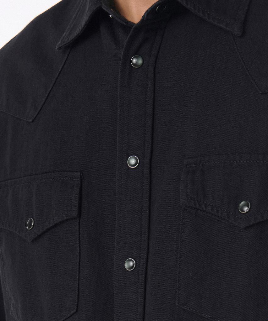 MUSINSA STANDARD Denim Western Shirt [Black]
